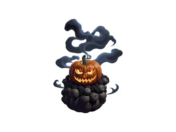 Halloween Pompoen Vector Illustratie Clipart — Stockvector