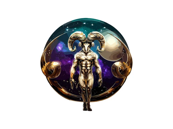 Steenbok Dierenriemtekens Astrologie Horoscoop Esoterisch Sterrenbeelden Luxe Gouden Png Clipart — Stockvector