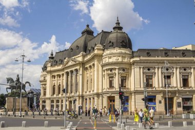 Bükreş, Romanya: Tarihi Ulusal Kütüphane binası, Calea Victoriei