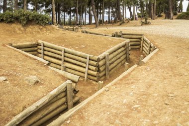 Trenches during the Turkish military battle of anakkale, Gallipoli, Battle of Chunuk Bair - military trench, first world war clipart