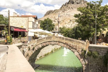 Konya 'daki Sille Village manzarası. Sille eski bir Yunan köyüdür ve Konya 'da daha popüler bir turistik merkezdir..