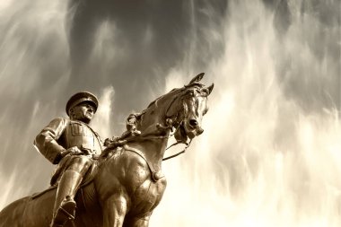 Çağdaş Türkiye 'nin kurucusu Atatürk' ün heykeli, başkent Ankara