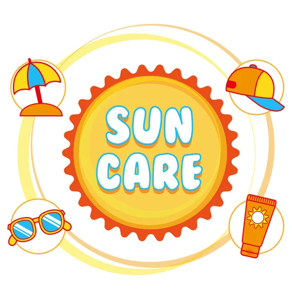 Słoneczna Opieka Wiadomość Raku Skóry Pomarańczowy Grudzień Świadomość — Wektor stockowy