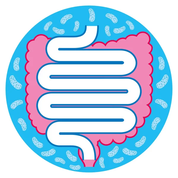 Pictogram Icon Representing Bowel Immunity Probiotic Protection Ideal Medical Educational — Wektor stockowy