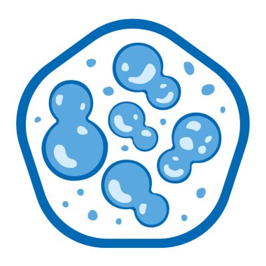 Bir mikroorganizma illüstrasyonunun ikon 5 probiyotik türleri. Tıbbi ve kurumsal materyaller için ideal