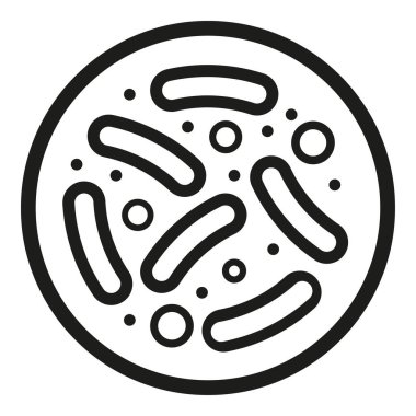 Probiyotik türler mikroorganizmaların resimlendirme simgesini oluşturdu. Eğitim ve kurumsal materyaller için ideal