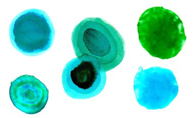 El çizimi suluboya yüksek çözünürlüklü doku beyaz tuval üzerinde izole