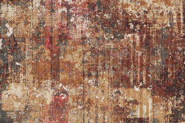 Yüksek çözünürlüklü desenli Geometrik Halı Deseni beyaz tuval üzerinde izole edilmiş renkler