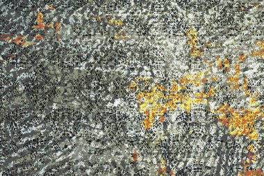 Yüksek çözünürlüklü desenli Geometrik Halı Deseni beyaz tuval üzerinde izole edilmiş renkler