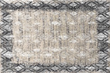 Yüksek çözünürlüklü desenli Geometrik Halı Deseni beyaz tuval üzerinde izole edilmiş renkler