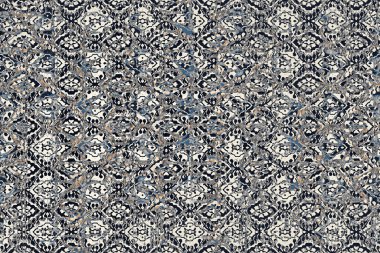 Yüksek çözünürlüklü desenli Geometrik Halı Deseni beyaz tuval üzerinde izole edilmiş renkler