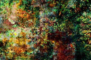 Yüksek çözünürlüklü desenli çiçekli halı deseni beyaz tuval üzerinde izole edilmiş renkler