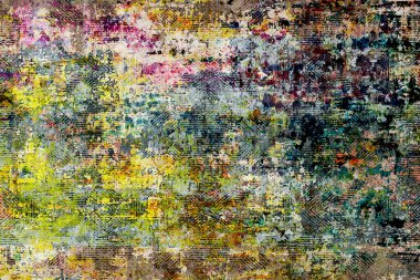 Yüksek çözünürlüklü desenli halı deseni beyaz tuval üzerinde izole edilmiş renkler