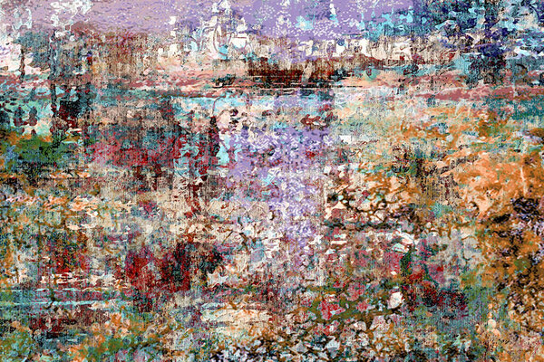 Цветочные ковры абстрактный узор в высокой четкости текстуры изолированы на белом холсте с тенденцией цветов