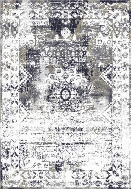 Orijinal yıkanmış efekt vektör halı tasarımı ve grunge desenli illüstrasyon 