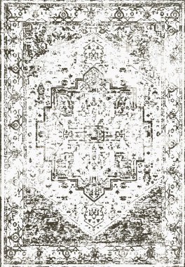 Orijinal yıkanmış efekt vektör halı tasarımı ve grunge desenli illüstrasyon 