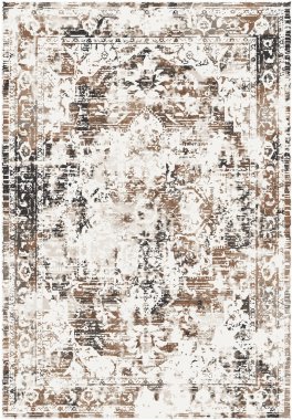 Orijinal yıkanmış efekt vektör halı tasarımı ve grunge desenli illüstrasyon 