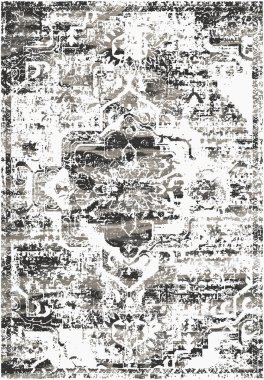 Orijinal yıkanmış efekt vektör halı tasarımı ve grunge desenli illüstrasyon 