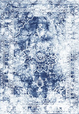 Orijinal yıkanmış efekt vektör halı tasarımı ve grunge desenli illüstrasyon 