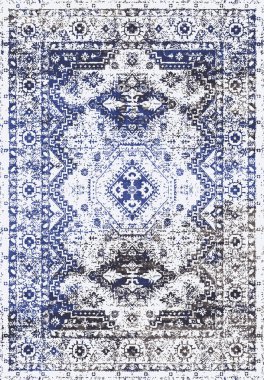 Orijinal yıkanmış efekt vektör halı tasarımı ve grunge desenli illüstrasyon 