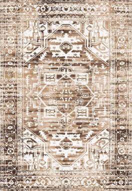 Orijinal yıkanmış efekt vektör halı tasarımı ve grunge desenli illüstrasyon 