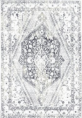 Orijinal yıkanmış efekt vektör halı tasarımı ve grunge desenli illüstrasyon 