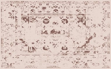 Orijinal yıkanmış efekt, halı tasarımı ve grunge desenli illüstrasyon 