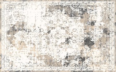 Orijinal yıkanmış efekt, halı tasarımı ve grunge desenli illüstrasyon 