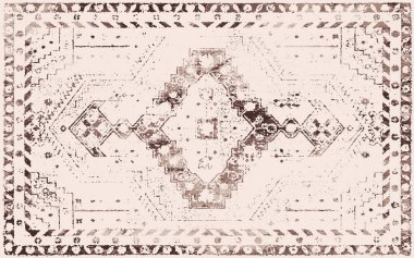 Orijinal yıkanmış efekt, halı tasarımı ve grunge desenli illüstrasyon 