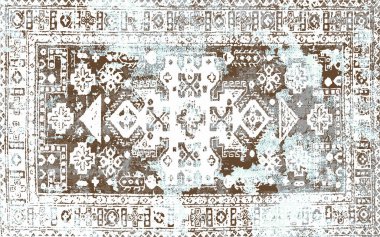 Orijinal yıkanmış efekt, halı tasarımı ve grunge desenli illüstrasyon 