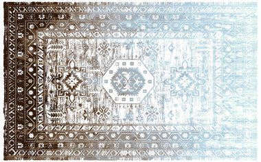 Orijinal yıkanmış efekt, halı tasarımı ve grunge desenli illüstrasyon 