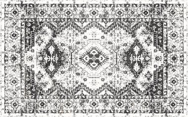 Orijinal yıkanmış efekt, halı tasarımı ve grunge desenli illüstrasyon 