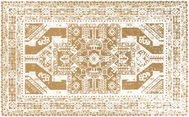 Orijinal yıkanmış efekt, halı tasarımı ve grunge desenli illüstrasyon 