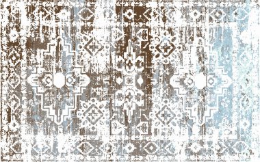 Orijinal yıkanmış efekt, halı tasarımı ve grunge desenli illüstrasyon 