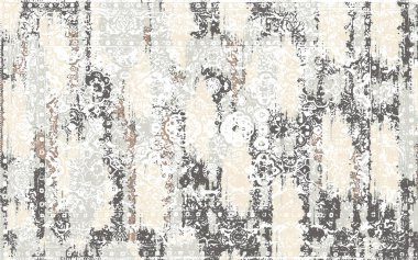 Orijinal yıkanmış efekt, halı tasarımı ve grunge desenli illüstrasyon 