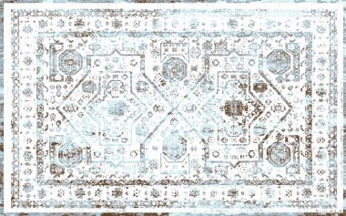 Orijinal yıkanmış efekt, halı tasarımı ve grunge desenli illüstrasyon 