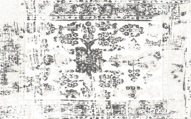 Orijinal yıkanmış efekt, halı tasarımı ve grunge desenli illüstrasyon 
