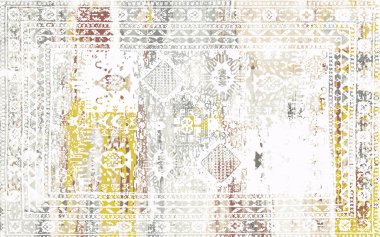 Orijinal yıkanmış efekt, halı tasarımı ve grunge desenli illüstrasyon 