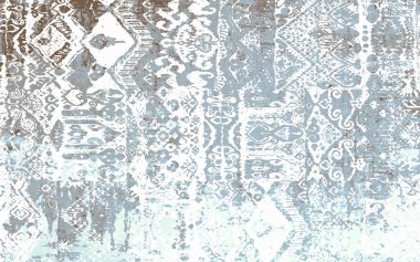 Orijinal yıkanmış efekt, halı tasarımı ve grunge desenli illüstrasyon 