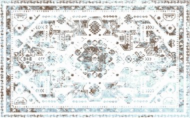 Orijinal yıkanmış efekt, halı tasarımı ve grunge desenli illüstrasyon 