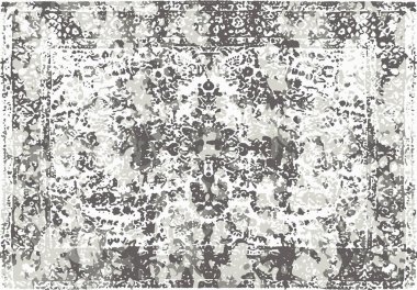 Orijinal, modası geçmiş halı tasarımı ve grunge desenli illüstrasyon 