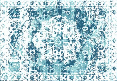 Orijinal, modası geçmiş halı tasarımı ve grunge desenli illüstrasyon 