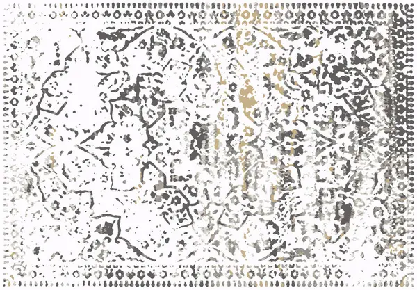 Orijinal, modası geçmiş halı tasarımı ve grunge desenli illüstrasyon 