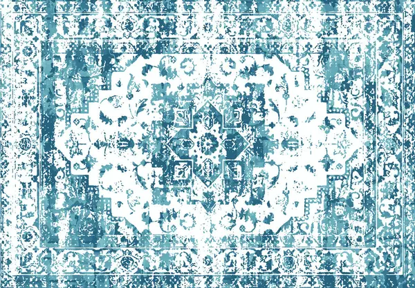 Orijinal, modası geçmiş halı tasarımı ve grunge desenli illüstrasyon 
