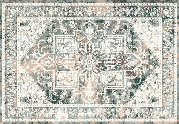 Orijinal, modası geçmiş halı tasarımı ve grunge desenli illüstrasyon 