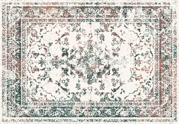 Orijinal, modası geçmiş halı tasarımı ve grunge desenli illüstrasyon 