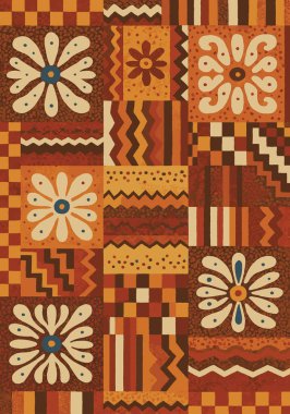 Fas ve Kabile Halısı, Halı Vektörü Tasarımı ve Resimler Yüksek çözünürlüklü Beyaz tuval üzerinde izole edilmiş