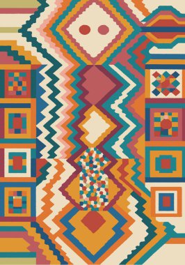 Fas ve Kabile Halısı, Halı Vektörü Tasarımı ve Resimler Yüksek çözünürlüklü Beyaz tuval üzerinde izole edilmiş