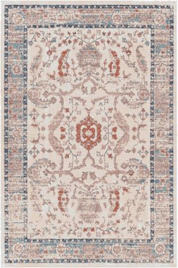 Orijinal Pers folk tarzı halı tasarımı ve grunge desenli illüstrasyon 