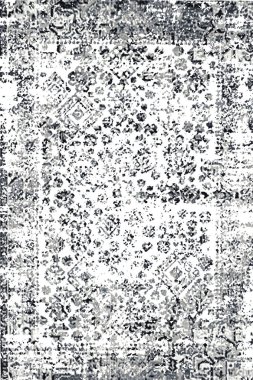 Orijinal Pers folk tarzı halı tasarımı ve grunge desenli illüstrasyon 